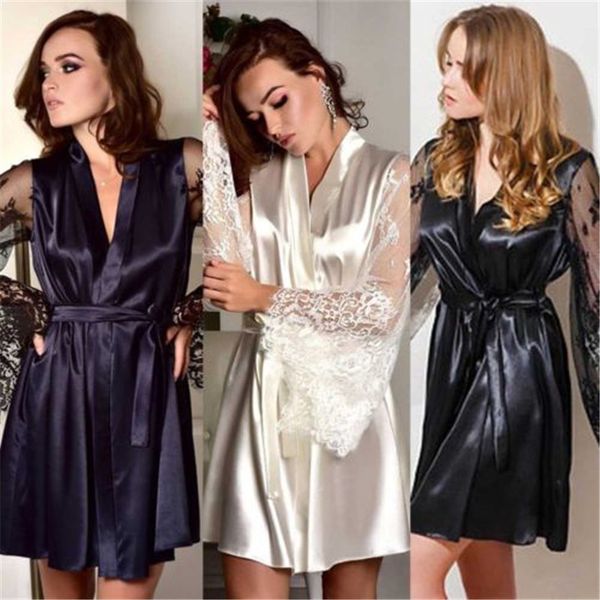 loose solid long sleeve ladies causal women sleepwear nightgown satin silk babydoll lace robes sleep dress, Black;red
loose solid long sleeve ladies causal women sleepwear nightgown satin silk babydoll lace robes sleep dress, Black;red