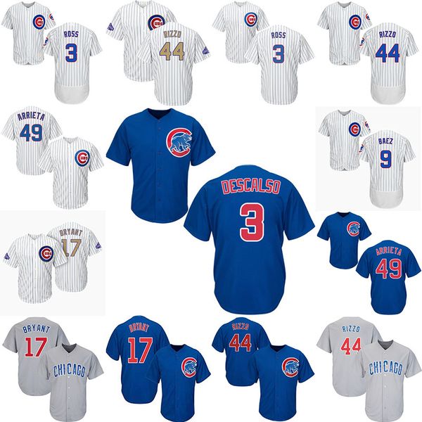 Wholesale 3 Descalso Ross 44 Rizzo 9 Baez 17 Bryant 49 Arrieta Mens Blue Black Cool Jerseys S-3XL
Wholesale 3 Descalso Ross 44 Rizzo 9 Baez 17 Bryant 49 Arrieta Mens Blue Black Cool Jerseys S-3XL