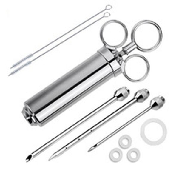 304 stainless steel fda certification steel seasoning turkey steak syringe 2oz turkey needle three needle head cleaning kit
304 stainless steel fda certification steel seasoning turkey steak syringe 2oz turkey needle three needle head cleaning kit