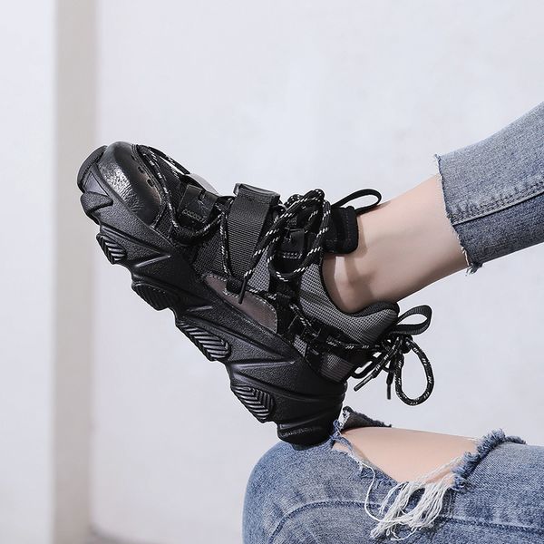 women walking shoes platform chunky sneakers causal shoes increasing height sneakers breathable buckle fashion flock thick, Black
women walking shoes platform chunky sneakers causal shoes increasing height sneakers breathable buckle fashion flock thick, Black