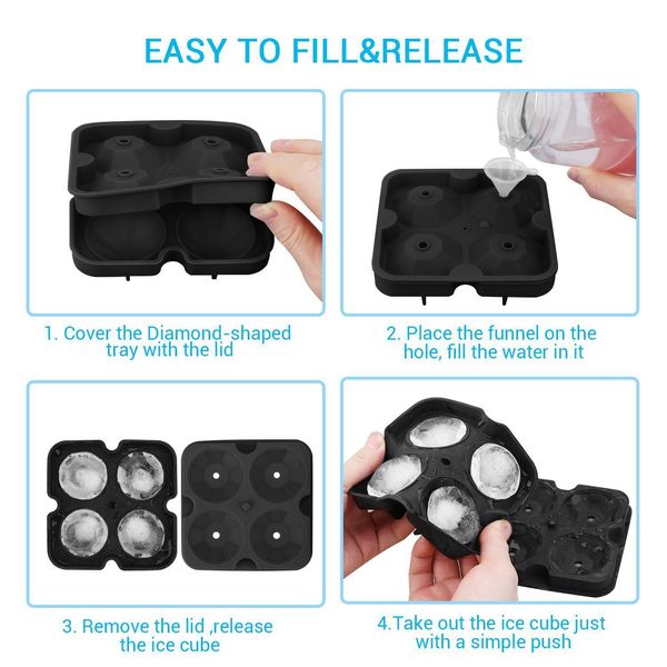 4 cavity diamond shape 3d ice cube mold maker bar party silicone trays chocolate mold kitchen tool a great gift ice cream tools
4 cavity diamond shape 3d ice cube mold maker bar party silicone trays chocolate mold kitchen tool a great gift ice cream tools