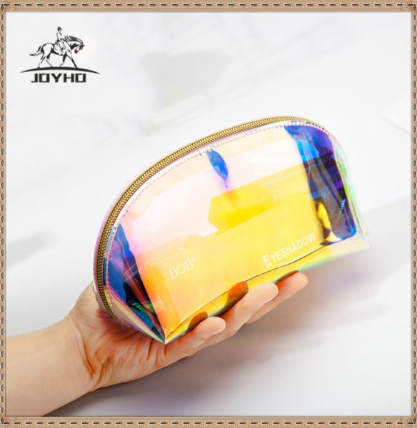 1pc colorful laser cosmetic bag women semicircle shape makeup case transparent beauty organizer pouch clear iridescent clutch
1pc colorful laser cosmetic bag women semicircle shape makeup case transparent beauty organizer pouch clear iridescent clutch