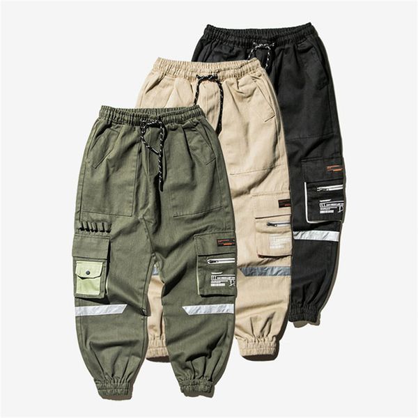men's pants mens cargo streetwear joggers trousers male multi pocket tactical hip hop elastic waist, Black
men's pants mens cargo streetwear joggers trousers male multi pocket tactical hip hop elastic waist, Black
