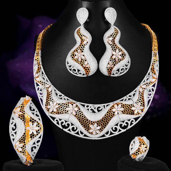 missvikki bridal noble 4 pcs flower luxury necklace bangle earrings ring jewelry set for bridal wedding superstar show jewelry, Silver
missvikki bridal noble 4 pcs flower luxury necklace bangle earrings ring jewelry set for bridal wedding superstar show jewelry, Silver