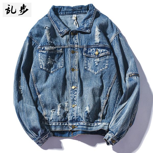 men's jackets korean patchwork denim men fashion cotton hole long sleeve streetwear japanese vintage loose stylish tracksuit clothing, Black;brown
men's jackets korean patchwork denim men fashion cotton hole long sleeve streetwear japanese vintage loose stylish tracksuit clothing, Black;brown