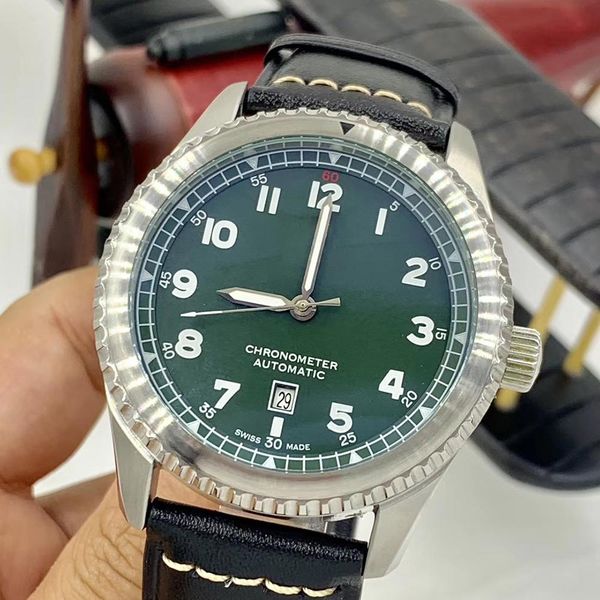 retro style aviator series a133161a mens watches automatic mechanical readable green dial 46mm watch glow wristwatches, Slivery;brown
retro style aviator series a133161a mens watches automatic mechanical readable green dial 46mm watch glow wristwatches, Slivery;brown