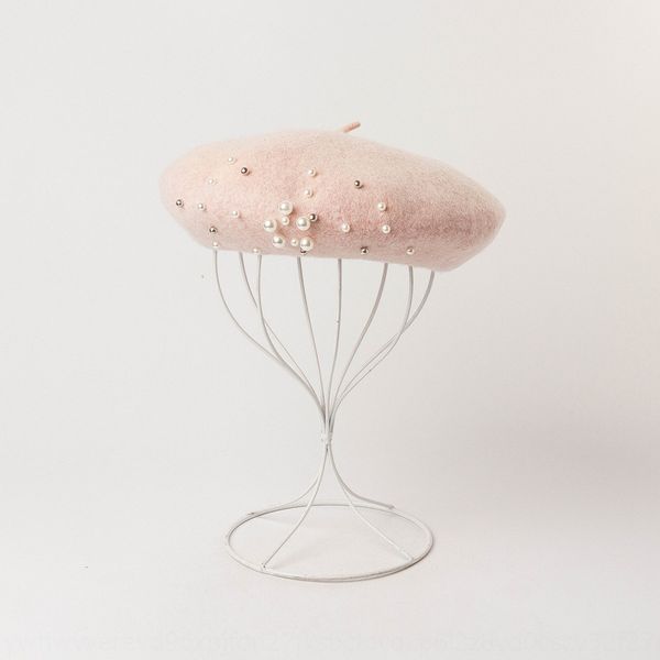 round pearl decorated woolen painter's hat woolen beret painter cap leisure wool beret cap, Blue;gray
round pearl decorated woolen painter's hat woolen beret painter cap leisure wool beret cap, Blue;gray