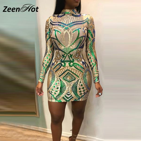women bodycon dress sequin printed long sleeve mini dress autumn slim bandage party club wear vestido femme, Black;gray
women bodycon dress sequin printed long sleeve mini dress autumn slim bandage party club wear vestido femme, Black;gray