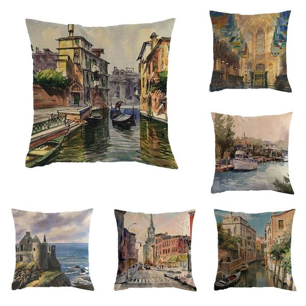 european architecture scenic cushion case pillows living room home decor throw cushion cover 45x45cm rectangle cotton blend
european architecture scenic cushion case pillows living room home decor throw cushion cover 45x45cm rectangle cotton blend
