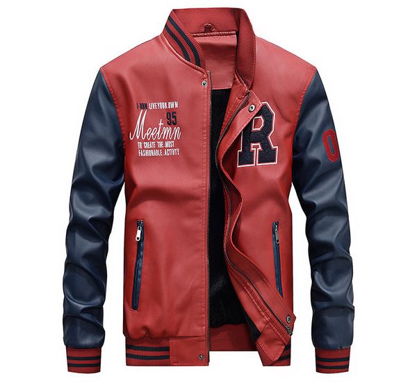 winter jacket men's leather baseball uniform pu casual jacket designer men jacket new fashion men's outerwear, Black
winter jacket men's leather baseball uniform pu casual jacket designer men jacket new fashion men's outerwear, Black