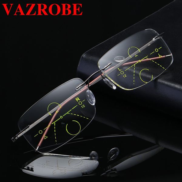 sunglasses vazrobe progressive reading glasses men women titanium rimless multifocal read man diopter presbyopia hyperopia 15.2g, White;black
sunglasses vazrobe progressive reading glasses men women titanium rimless multifocal read man diopter presbyopia hyperopia 15.2g, White;black