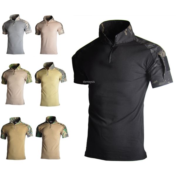 camouflage tactical short shirts breathable summer training sports shirts clothes short sleeve, Gray;blue
camouflage tactical short shirts breathable summer training sports shirts clothes short sleeve, Gray;blue