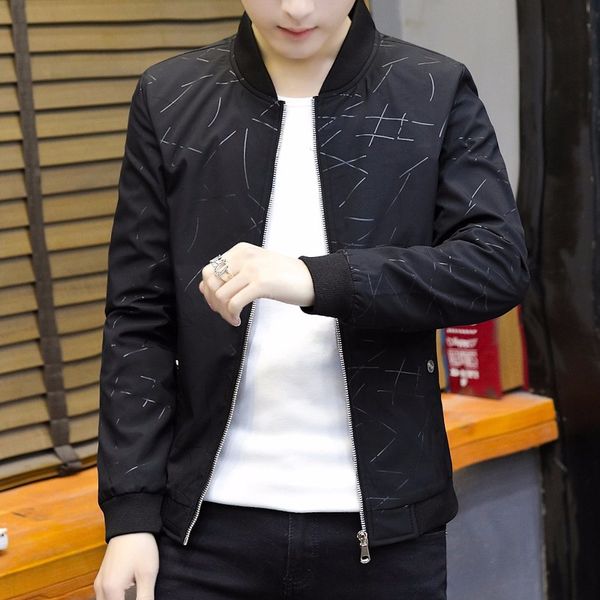 2019 spring and autumn new men's fashion thin collar jacket men's casual jacket brand sportswear fashion slim, Black;brown
2019 spring and autumn new men's fashion thin collar jacket men's casual jacket brand sportswear fashion slim, Black;brown