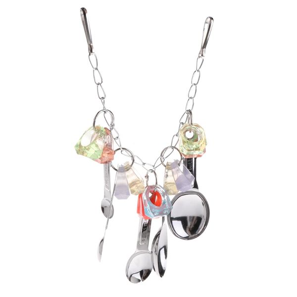 parrot toys metal spoon colorful rings hanging cage pet birds chew chain acrylic bird toys
parrot toys metal spoon colorful rings hanging cage pet birds chew chain acrylic bird toys