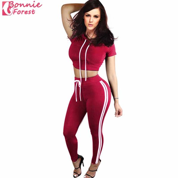 bonnie forest women hooded yoga sports wear short sleeve + long high waist fitness pant two piece yoga set running leggings, White;red
bonnie forest women hooded yoga sports wear short sleeve + long high waist fitness pant two piece yoga set running leggings, White;red