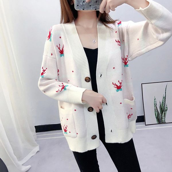 women clothes 2019 fashion women jacket christmas warm knitting long sleeve blouse loose coat manteau femme, Tan;black
women clothes 2019 fashion women jacket christmas warm knitting long sleeve blouse loose coat manteau femme, Tan;black