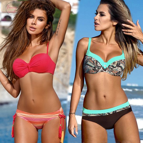 2019 solid bikini set bikinis push up swimsuit women halter swimwear printing ladies plus size beach bikinis wear biquini, White;black
2019 solid bikini set bikinis push up swimsuit women halter swimwear printing ladies plus size beach bikinis wear biquini, White;black