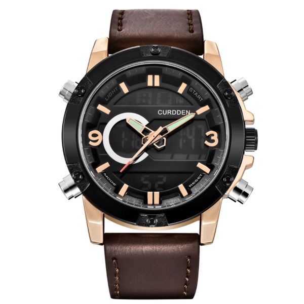 curdden brand luminous watch men's pu leather strap quartz movement watches pointer digital double display calendar watches wholesale, Slivery;brown
curdden brand luminous watch men's pu leather strap quartz movement watches pointer digital double display calendar watches wholesale, Slivery;brown