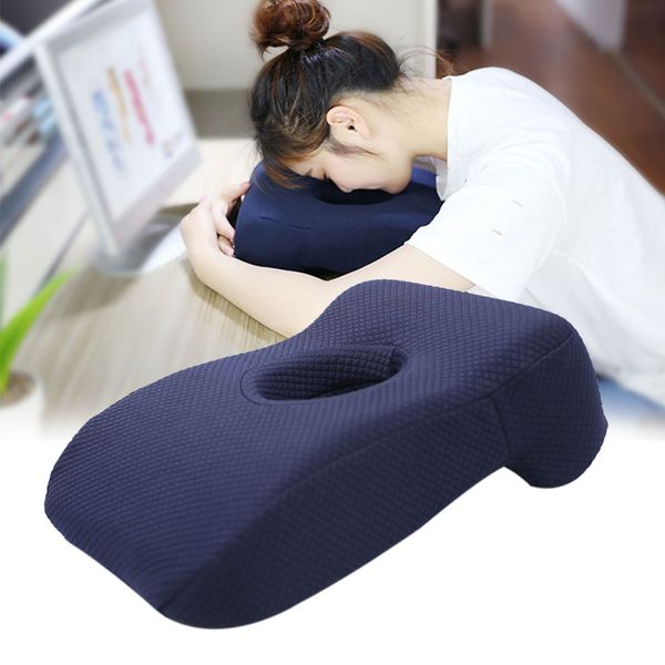 

slow rebound fatigue reduce memory foam travel comfortable soft rest cushion face pillow desk back support portable nap sleeping