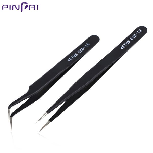 nail art pro tweezers ss anti-static precise tweezer bent/straight point forceps micro pieces tools manicure nipper diy d153, Silver
nail art pro tweezers ss anti-static precise tweezer bent/straight point forceps micro pieces tools manicure nipper diy d153, Silver