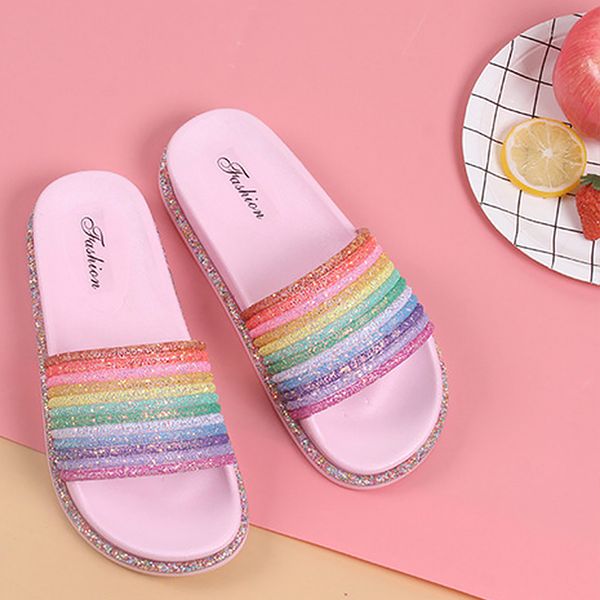 glitter crystal rainbow beach slippers female platform slippers pvc rebound diamond bordered female shoe, Black
glitter crystal rainbow beach slippers female platform slippers pvc rebound diamond bordered female shoe, Black