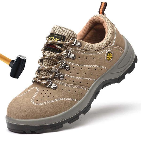men breathable steel toe cap genuine leather work safety shoes men outdoor anti-slip puncture proof construction safety boots, Black
men breathable steel toe cap genuine leather work safety shoes men outdoor anti-slip puncture proof construction safety boots, Black