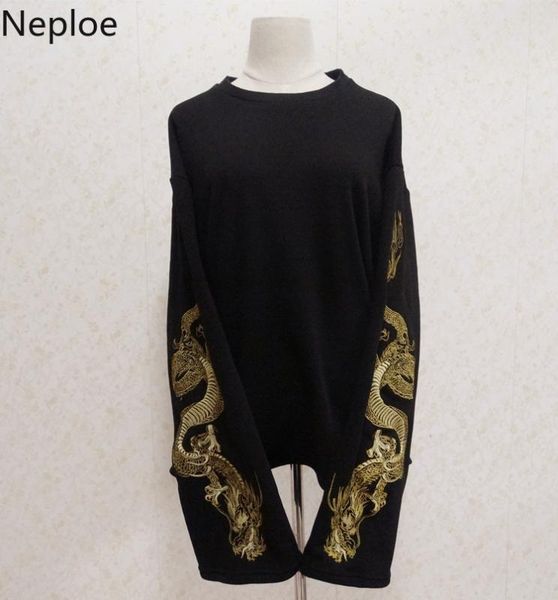 neploe streetwear sweatshirt women men chinese dragon embroidery long sleeve hoodie harajuku hip hop loose pullover jumper 58674, Black
neploe streetwear sweatshirt women men chinese dragon embroidery long sleeve hoodie harajuku hip hop loose pullover jumper 58674, Black