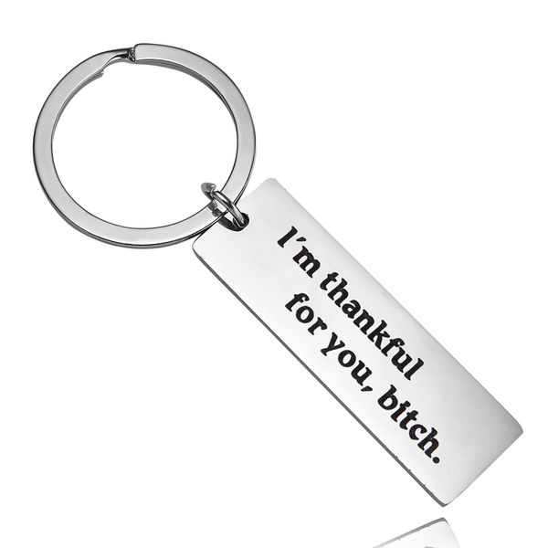 friend thank you gift i'm thankful for you bitch friendship keychain friend appreciation gift key chain keyring bff jewelry, Silver
friend thank you gift i'm thankful for you bitch friendship keychain friend appreciation gift key chain keyring bff jewelry, Silver