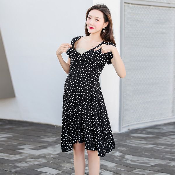 maternity dress polka dot cotton nursing elegant clothes dresses for pregnant women mum breastfeeding dress pregnancy wear, White
maternity dress polka dot cotton nursing elegant clothes dresses for pregnant women mum breastfeeding dress pregnancy wear, White