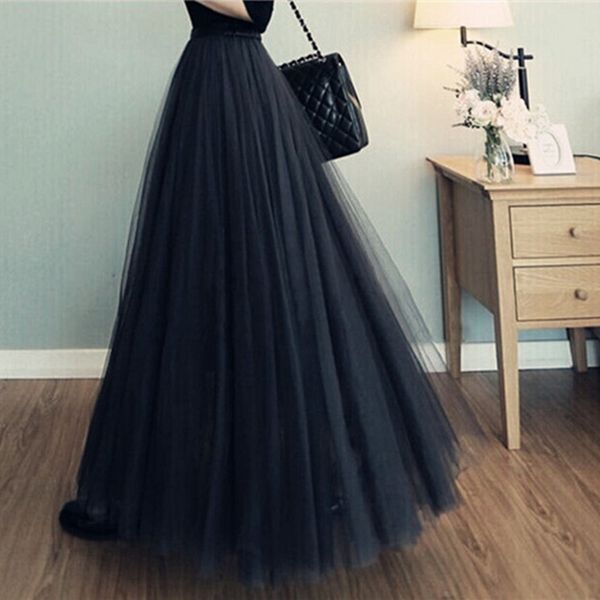 new tulle skirt women tutu long skirt casual mid-calf 80-100cm skirts women 8sk007, Black;gray
new tulle skirt women tutu long skirt casual mid-calf 80-100cm skirts women 8sk007, Black;gray