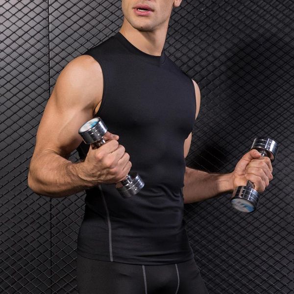 men compression fitness tights tank quickly dry sleeveless high elasticity gym clothing summer men's running sport vest, Black;red
men compression fitness tights tank quickly dry sleeveless high elasticity gym clothing summer men's running sport vest, Black;red