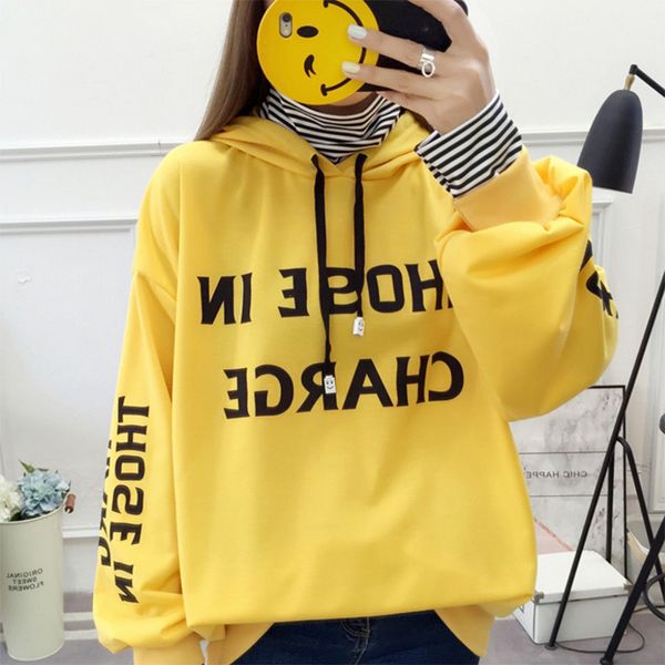 sweatshirt autumn female long sleeve women women's hoodies pullover fake two pie winter printing letter fashion stripe 075, Black
sweatshirt autumn female long sleeve women women's hoodies pullover fake two pie winter printing letter fashion stripe 075, Black