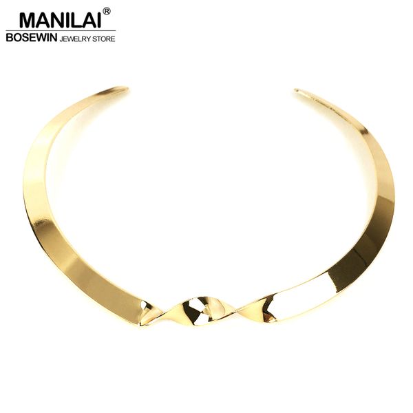 manilai shiny surface metal twist punk simple necklaces for women fashion jewelry bib collar choker necklace geometric, Silver
manilai shiny surface metal twist punk simple necklaces for women fashion jewelry bib collar choker necklace geometric, Silver