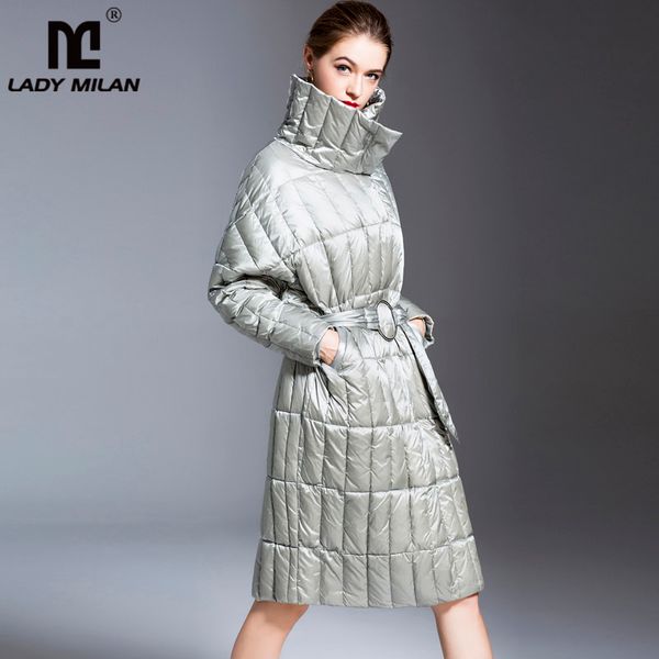 new arrival women's autumn winter runway down coats stand collar long sleeves white duck down sash belt elegant outerwear coats, Black
new arrival women's autumn winter runway down coats stand collar long sleeves white duck down sash belt elegant outerwear coats, Black