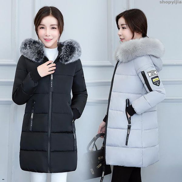 new thickened winter parka coat female women coat cotton winter female college student, Black
new thickened winter parka coat female women coat cotton winter female college student, Black
