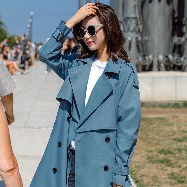 fashion windbreaker coats long section 2019 new spring autumn coat women trench coats korean loose casual ladies outerwear, Tan;black
fashion windbreaker coats long section 2019 new spring autumn coat women trench coats korean loose casual ladies outerwear, Tan;black