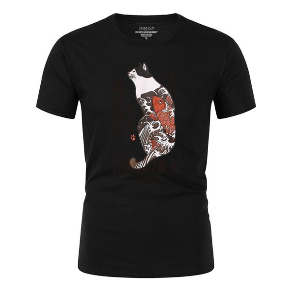 2019 hip hop t shirt men japanese ukiyo e cat t-shirt harajuku streetwear tshirt casual short sleeve summer tee japan style, Black
2019 hip hop t shirt men japanese ukiyo e cat t-shirt harajuku streetwear tshirt casual short sleeve summer tee japan style, Black