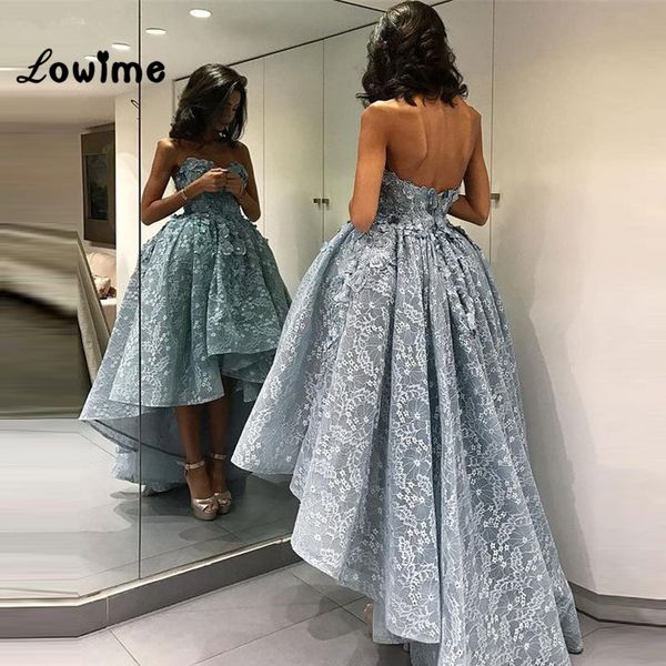 2018 high low lace prom dresses sweetheart formal evening gowns flowers applique ruched party dress longo dresses elegant robe de soiree, Black
2018 high low lace prom dresses sweetheart formal evening gowns flowers applique ruched party dress longo dresses elegant robe de soiree, Black