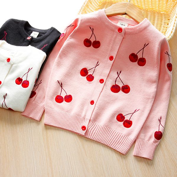 2018 new style childrenswear girls cardigan sweater baby knitted coat children autumn and winter cherry embroidered spring and a, Blue
2018 new style childrenswear girls cardigan sweater baby knitted coat children autumn and winter cherry embroidered spring and a, Blue