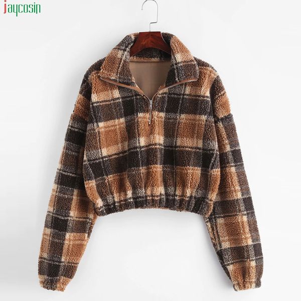 jaycosin jacket women coats and jackets women winter casual long sleeve plaid crop faux sweatshirt coat jackets female 2019, Black;brown
jaycosin jacket women coats and jackets women winter casual long sleeve plaid crop faux sweatshirt coat jackets female 2019, Black;brown