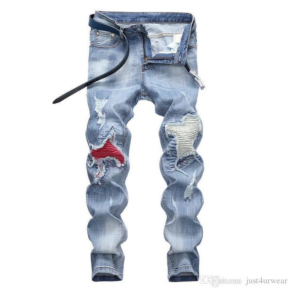ripped fashion jeans clothing designer pants light blue mens slim denim straight biker hole hip hop jeans men
ripped fashion jeans clothing designer pants light blue mens slim denim straight biker hole hip hop jeans men