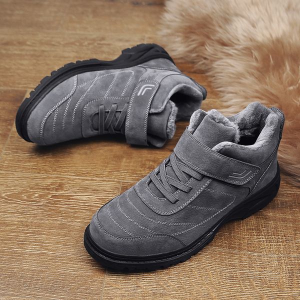 male winter men's boots outdoor warm waterproof non-slip ankle snow boot thick plush rubber winter work safety shoes %1808, Black
male winter men's boots outdoor warm waterproof non-slip ankle snow boot thick plush rubber winter work safety shoes %1808, Black