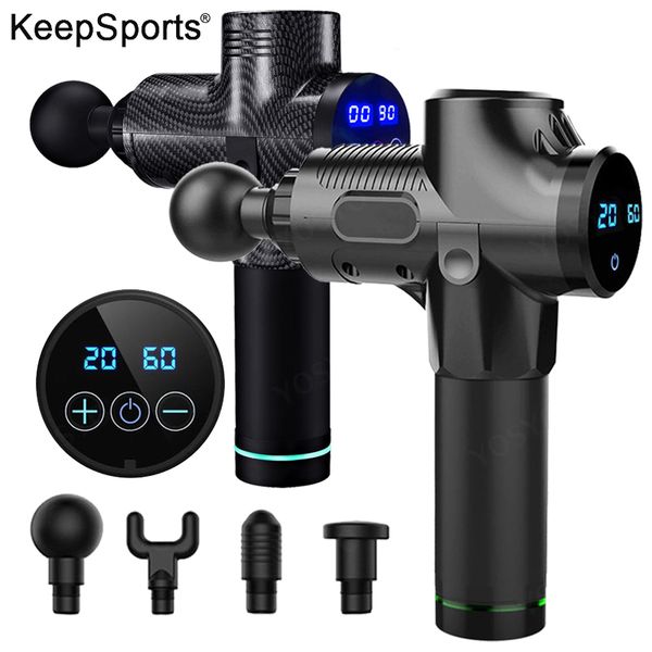 lcd display massage gun deep muscle massager body massage exercising relaxation slimming shaping pain relief