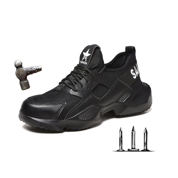 lightweight fashion breathable deodorant work shoes safety shoes men and women steel toe caps smash-proof work safety boots, Black
lightweight fashion breathable deodorant work shoes safety shoes men and women steel toe caps smash-proof work safety boots, Black