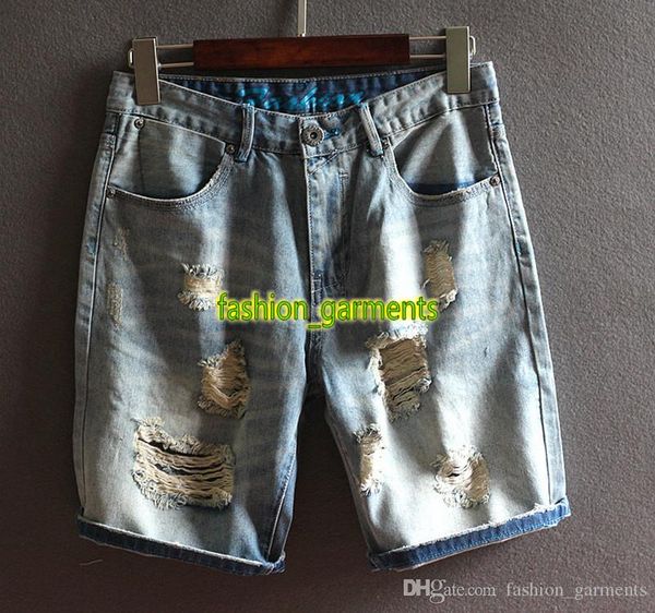 2019 new mens shorts jeans mens hole shorts mens summer light blue knee length pants designer fashion shorts
2019 new mens shorts jeans mens hole shorts mens summer light blue knee length pants designer fashion shorts