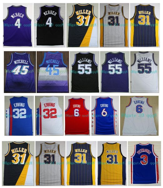 ncaa basketball reggie 31 miller jersey jason 55 williams drazen petrovic donovan 45 mitchell julius 6 erving chris webber julius 32 erving, Black
ncaa basketball reggie 31 miller jersey jason 55 williams drazen petrovic donovan 45 mitchell julius 6 erving chris webber julius 32 erving, Black