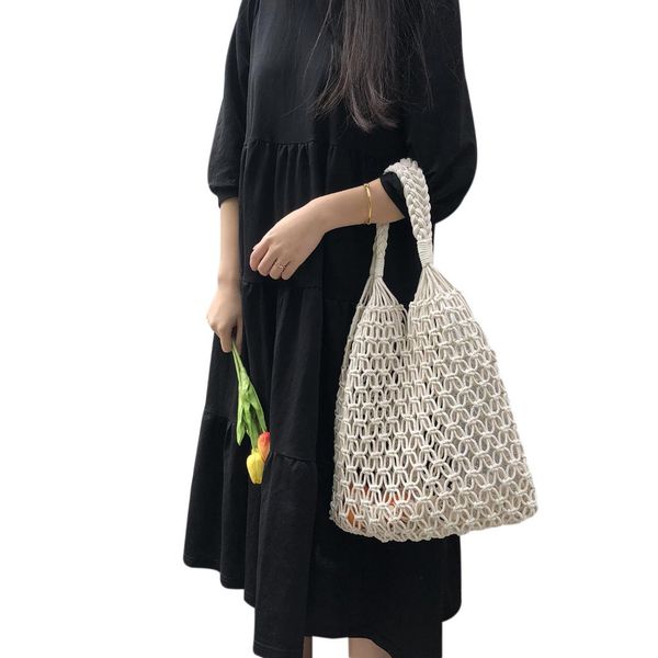 fggs fashion popular woven bag mesh rope weaving tie buckle reticulate hollow bag no lined net shoulder
fggs fashion popular woven bag mesh rope weaving tie buckle reticulate hollow bag no lined net shoulder