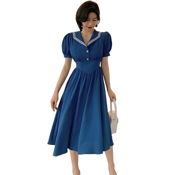 style korean dress summer 2020 singer breasted big swing a line dress ladies blue modis casual elegant sundresses women, Black;gray
style korean dress summer 2020 singer breasted big swing a line dress ladies blue modis casual elegant sundresses women, Black;gray