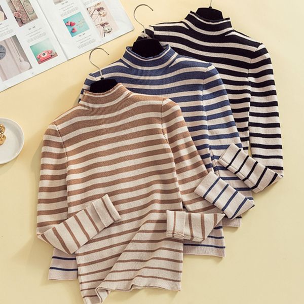 gkfnmt women sweater 2019 fall winter fashion striped sweater women slim knitted pullovers pull femme clothes, White;black
gkfnmt women sweater 2019 fall winter fashion striped sweater women slim knitted pullovers pull femme clothes, White;black