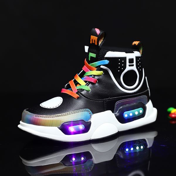 kids' sneakers led light up flashing shoes boy&girl led shoes slippers luminous skateboarding sneakers trainers, Black
kids' sneakers led light up flashing shoes boy&girl led shoes slippers luminous skateboarding sneakers trainers, Black